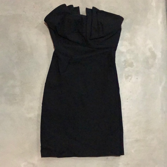 Black Strapless Cocktail Dress - Picture 1 of 10